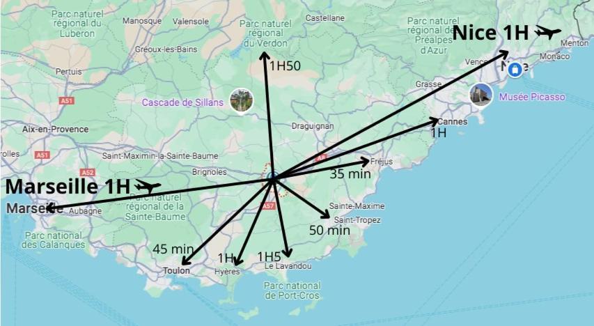 Suite Moulin De La Calade! Vue Tour Hexagonale, Coeur Du Var! Le Luc Εξωτερικό φωτογραφία